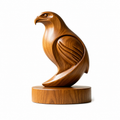 Abstrakte Adler Skulptur aus Holz, Vogelstatue fur Regal, Schreibtisch und Wohnraum